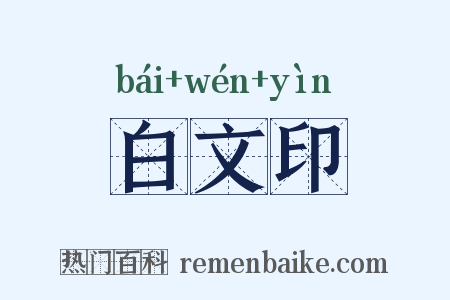白文印是什么意思的图片